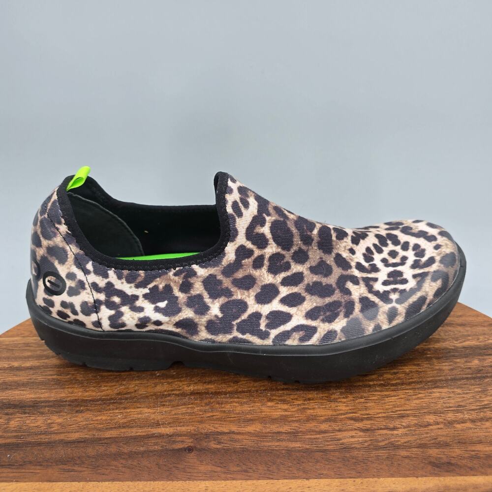 Oofos Oomg Eezee Shoes Womens 9 Leopard Print Recovery Sport Comfort Sneakers